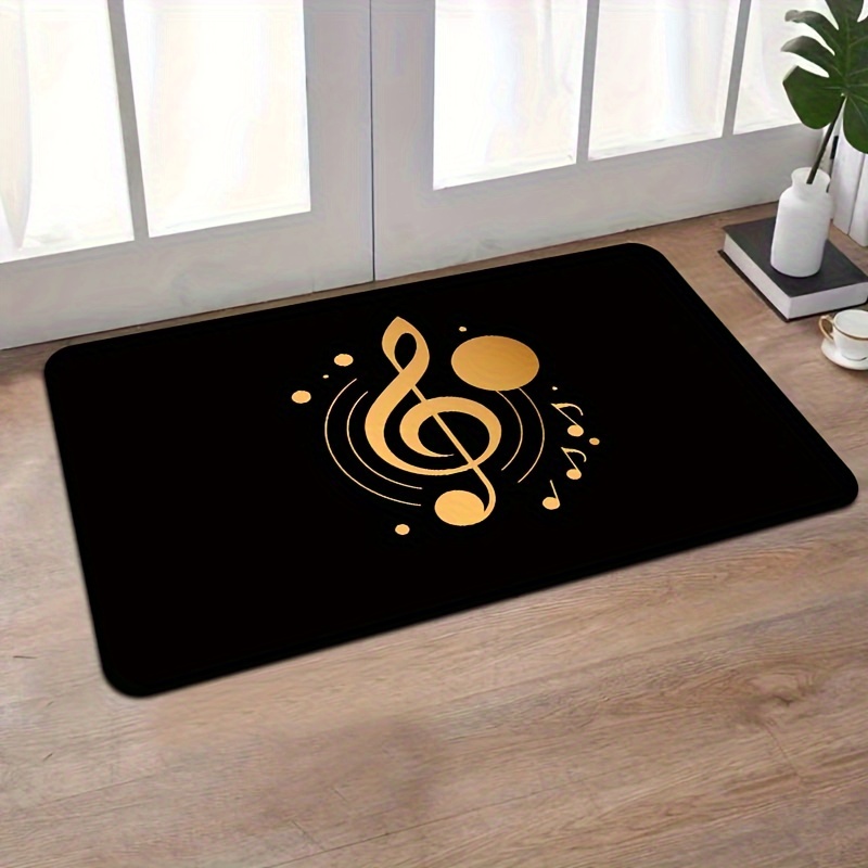 Home Textiles Notes - Simple Music Notes Area Rug, Soft