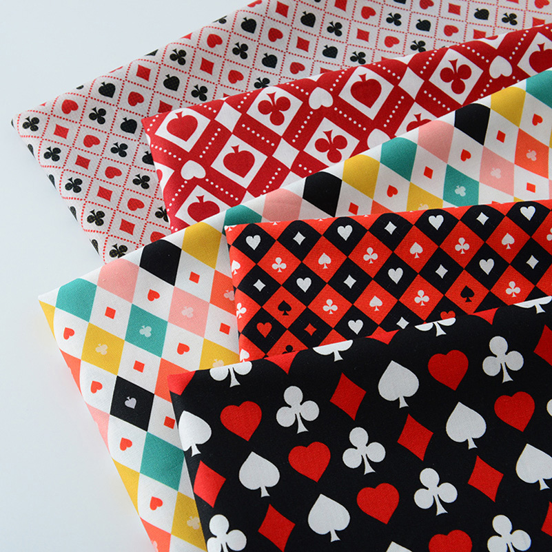 Home Textiles Fabric - Ins Poker Element Cotton Digital Printing
