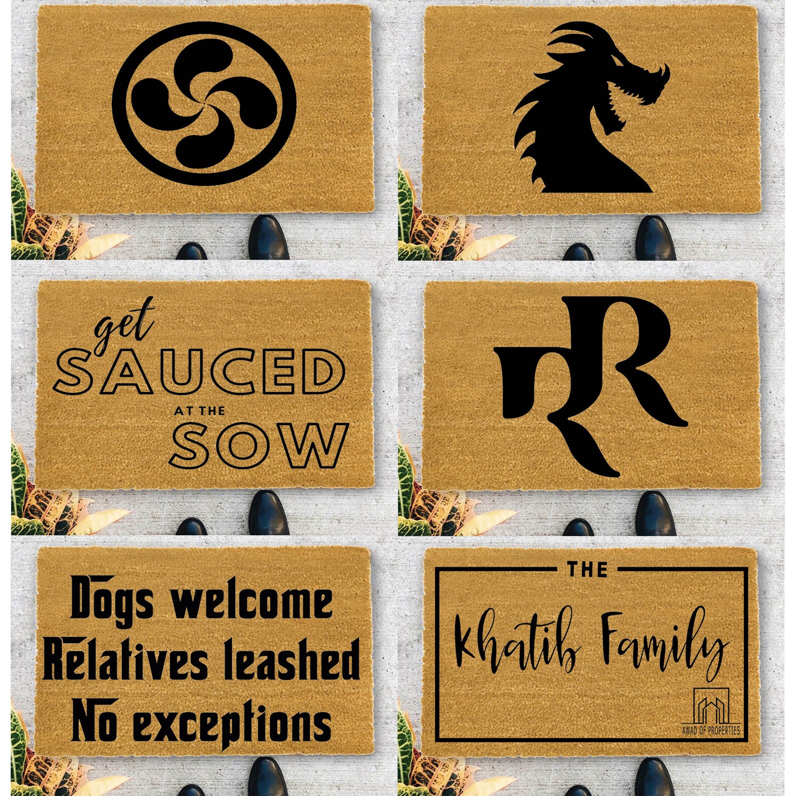 Custom Text Logo Doormat Fashi - Home Textiles Company review and price
