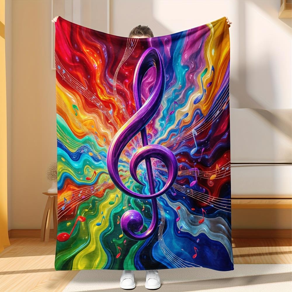 Painted musical note pattern F - Home Textiles Notes review and price