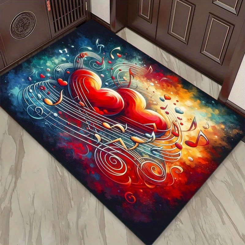 Heart Music Notes Rug - Romant - Home Textiles Notes review and price