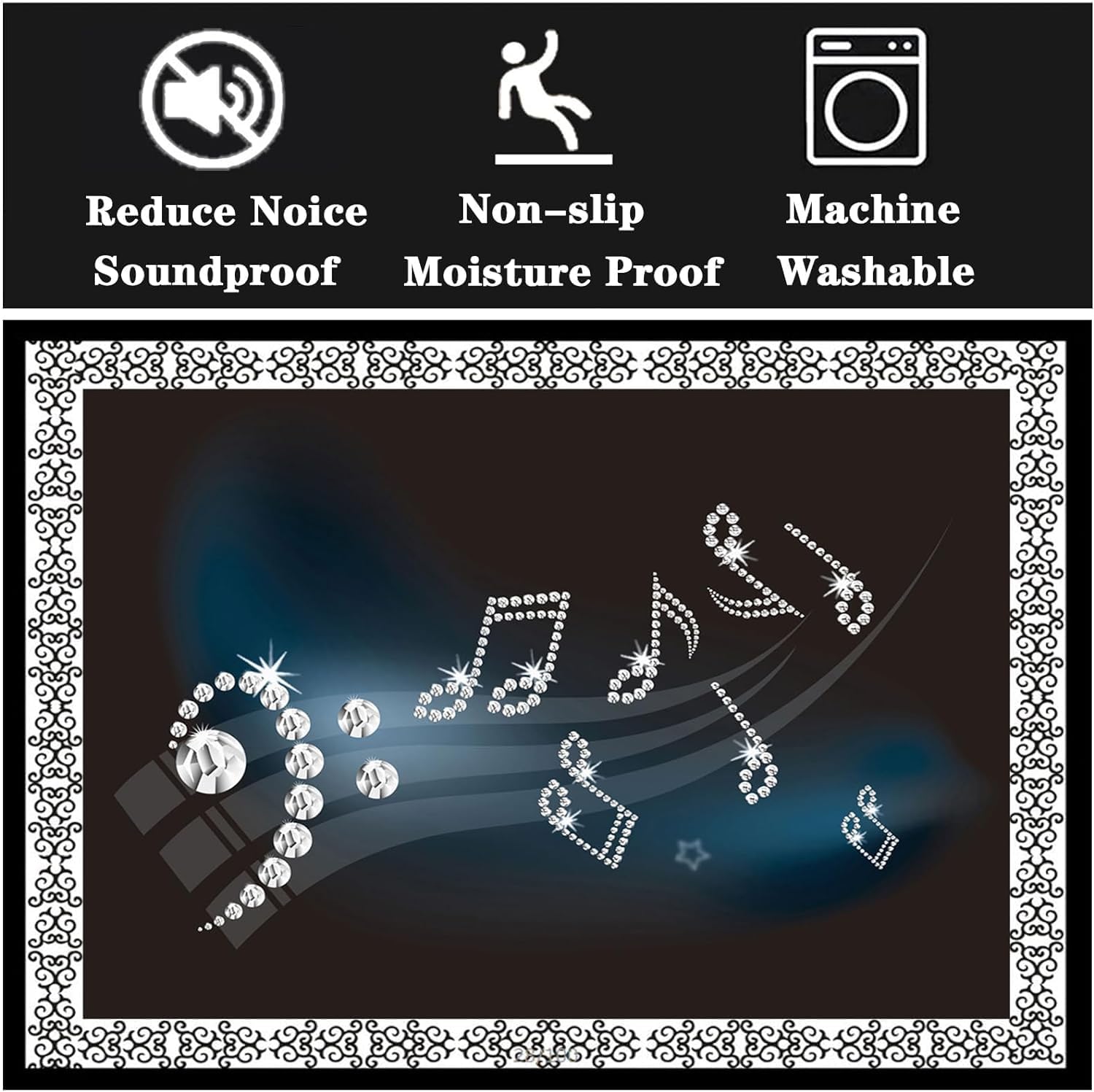 Sparkling Music Note Crystal C - Home Textiles Notes review and price