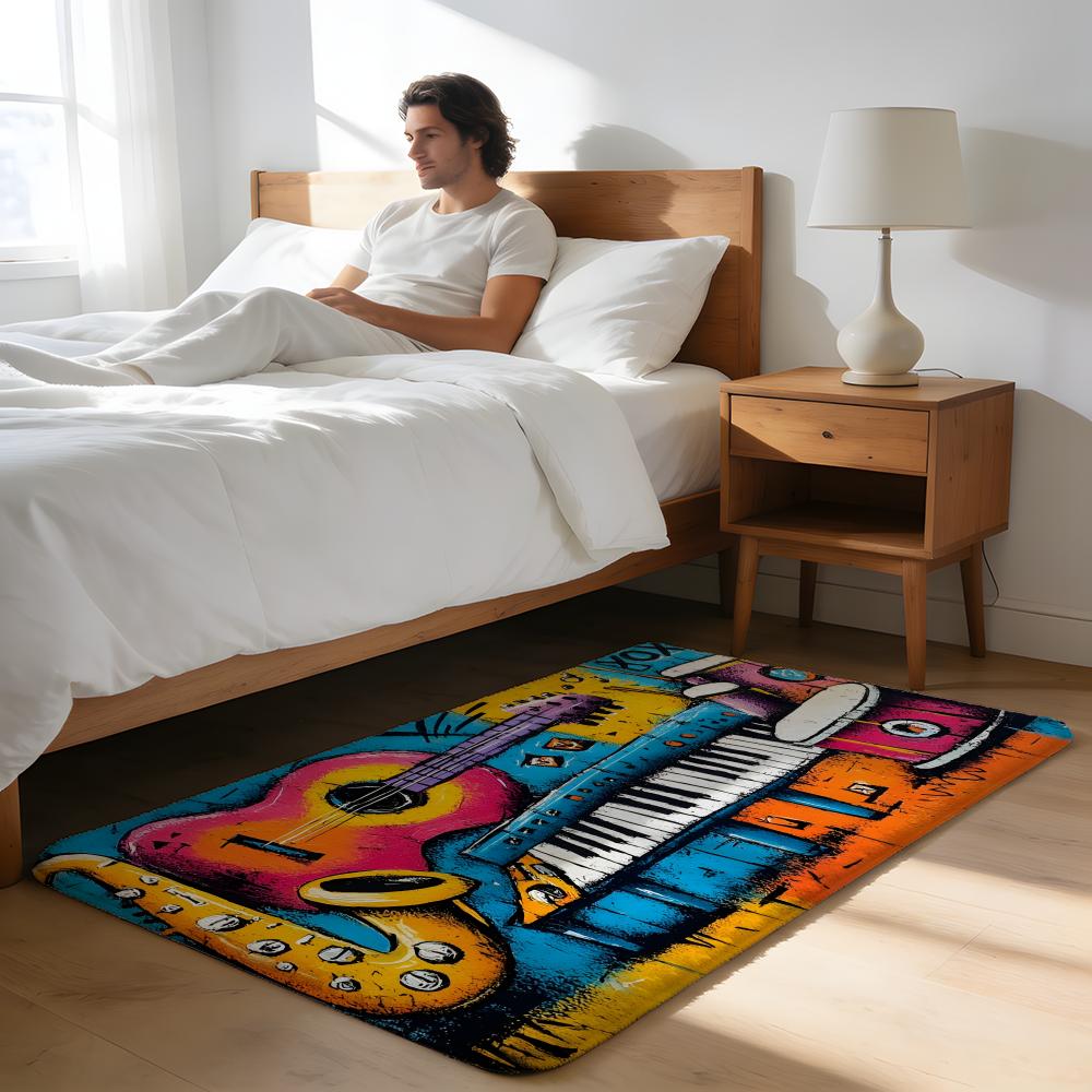 M-Music Note Print Rug Floor M - Home Textiles Notes review and price